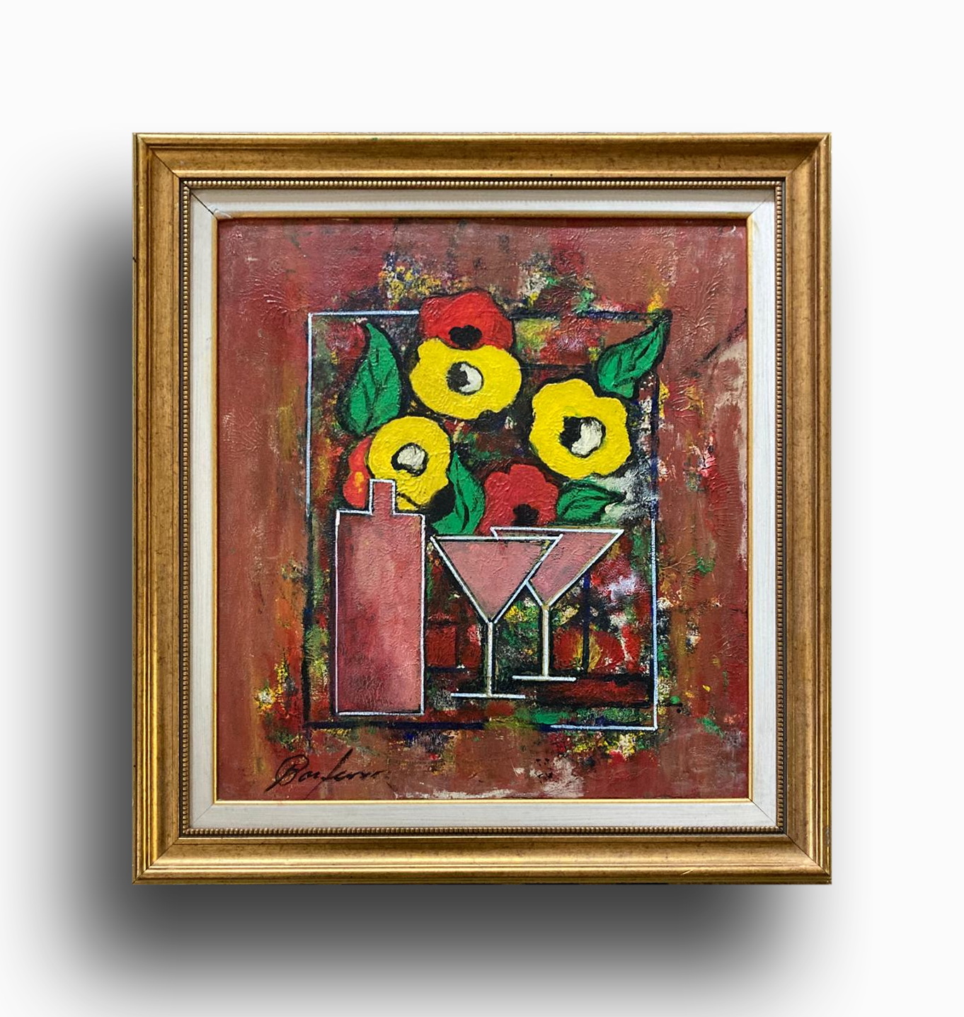 Mihai Parfenie - Pink Martini - acril pe panza - 51 x 46 - 65 x 60 - 250 euro (150)