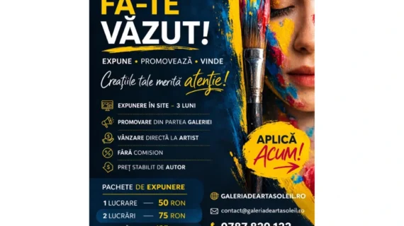Cum își pot promova artiștii contemporani lucrările online – Programul „Fă-te Văzut!” de la Galeria de Artă Soleil