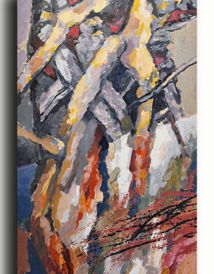Tablou abstract artist contemporan expus la Galeria Soleil București