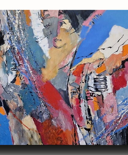 Tablou abstract artist contemporan expus la Galeria Soleil București